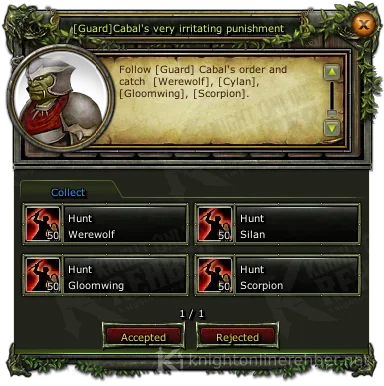 [Guard]Cabal's very irritating punishment görev penceresi: istenenler ve ödüller