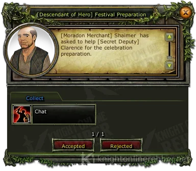 [Descendant of Hero] Festival Preparation görev penceresi: istenenler ve ödüller