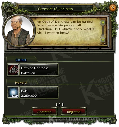 Covenant of Darkness görev penceresi: istenenler ve ödüller