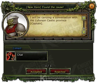 [New Hero] Found the cause! görev penceresi: istenenler ve ödüller