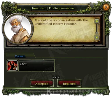 [New Hero] Finding someone görev penceresi: istenenler ve ödüller