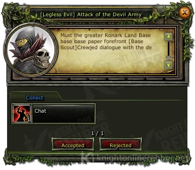 [Legless Evil] Attack of the Devil Army görev penceresi: istenenler ve ödüller
