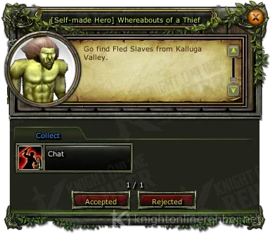 [Self-made Hero] Whereabouts of a Thief görev penceresi: istenenler ve ödüller