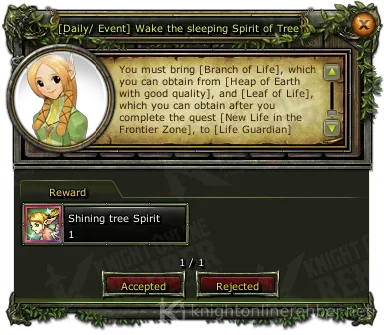 [Daily/ Event] Wake the sleeping Spirit of Tree görev penceresi: istenenler ve ödüller