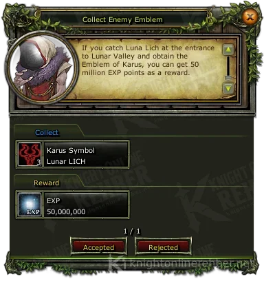 Collect Enemy Emblem görev penceresi: istenenler ve ödüller
