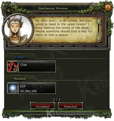 Spellbound Princess görev penceresi: istenenler ve ödüller