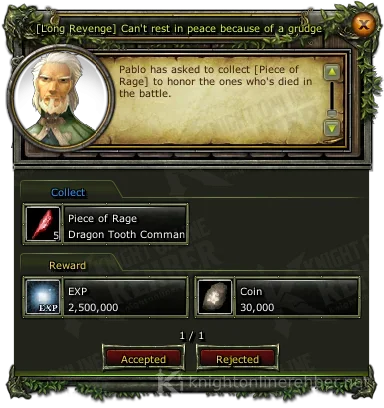 [Long Revenge] Can't rest in peace because of a grudge görev penceresi: istenenler ve ödüller