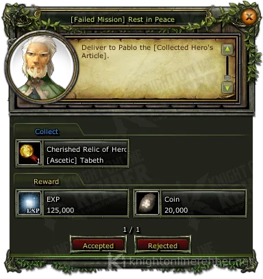 [Failed Mission] Rest in Peace görev penceresi: istenenler ve ödüller