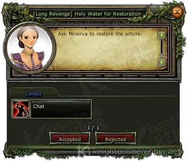 [Long Revenge] Holy Water for Restoration görev penceresi: istenenler ve ödüller