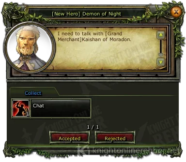 [New Hero] Demon of Night görev penceresi: istenenler ve ödüller